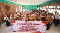 Polwan Goes To School Polresta Banjarmasin di SMPN 30 Tanamkan Nilai Antibullying dan Antinarkoba
